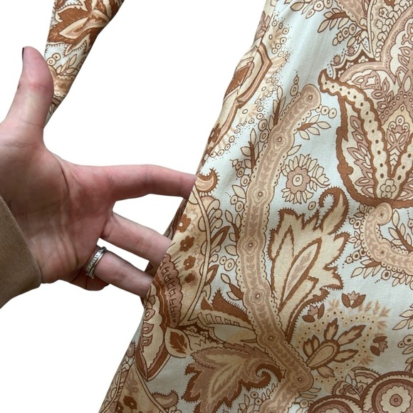 Novella Royale peach paisley Hermosa mini dress size xs tassels festival boho - Picture 8 of 12